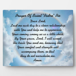 Placa Expositora Oración De San Padre Pío