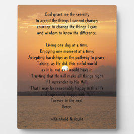 Placa Expositora Oración de serenidad