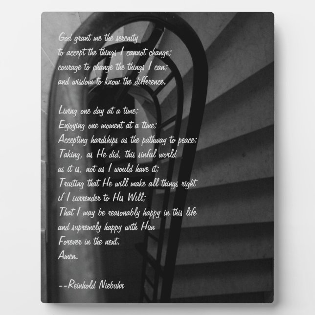 Placa Expositora Oración de serenidad (Frente)