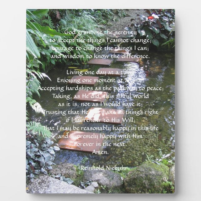 Placa Expositora Oración de serenidad (Frente)