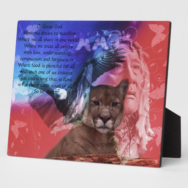 Placa Expositora Oración indígena nativa (Lado)