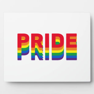 Placa Expositora Orgullo lgbt lgbtq queer colores retro arcoiris ga