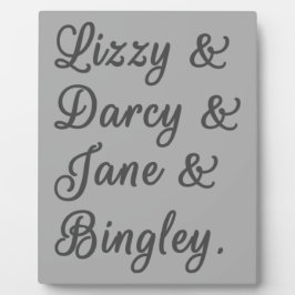 Placa Expositora Orgullo y prejuicio Parejas I