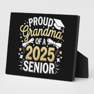 Placa Expositora Orgullosa Abuela De Graduación Dorada En 2025