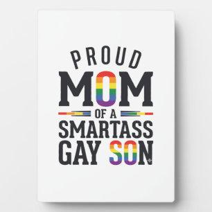 Placa Expositora Orgullosa madre de un hijo gay descarado camiseta