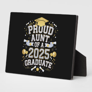 Placa Expositora Orgullosa Tía De Una Familia De Graduación De 2025