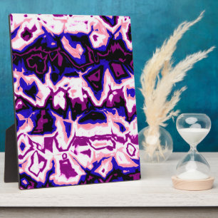 Placa Expositora Orgulloso de rayas jaspeadas funky boho retro flui