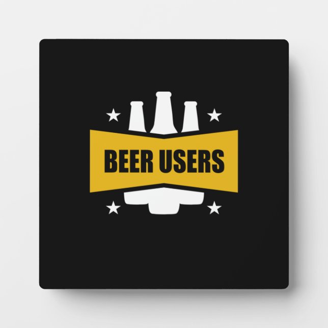 Placa Expositora Orgullosos usuarios de cerveza (Frente)