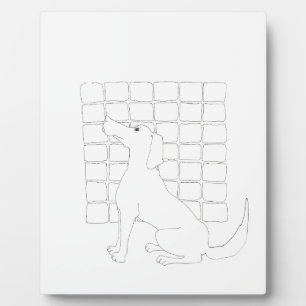 Placa Expositora Original Dog Drawing Chinese Dog Year 2018 Plaque