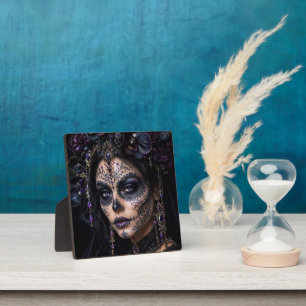 Placa Expositora Orquídea Ametista Calavera - Cráneo de Azúcar Góti