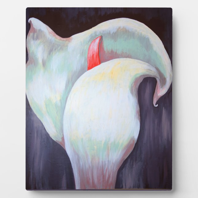 Placa Expositora Orquídea Blanca De Marfil Con Hues De Limón Lilac (Frente)