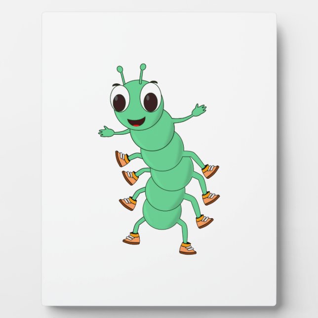 Placa Expositora oruga verde (Frente)