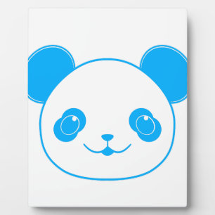 Placa Expositora Oso azul de Kawaii Panda
