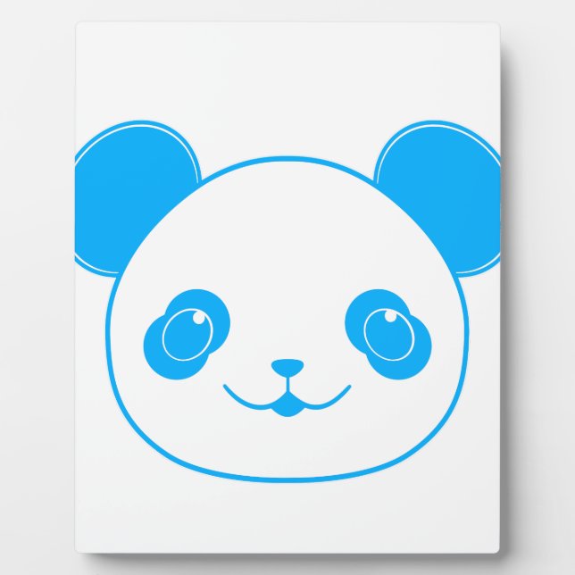 Placa Expositora Oso azul de Kawaii Panda (Frente)