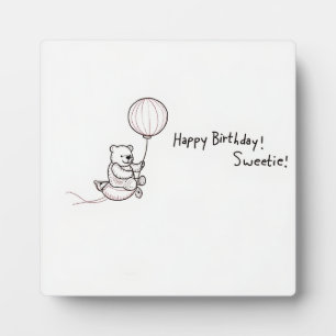 Placa Expositora oso de peluche con globo