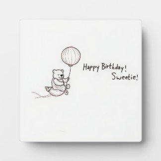 Placa Expositora oso de peluche con globo