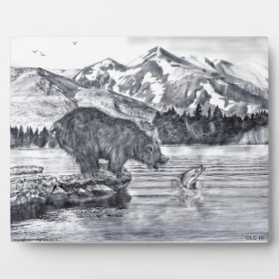 Placa Expositora Oso de pesca