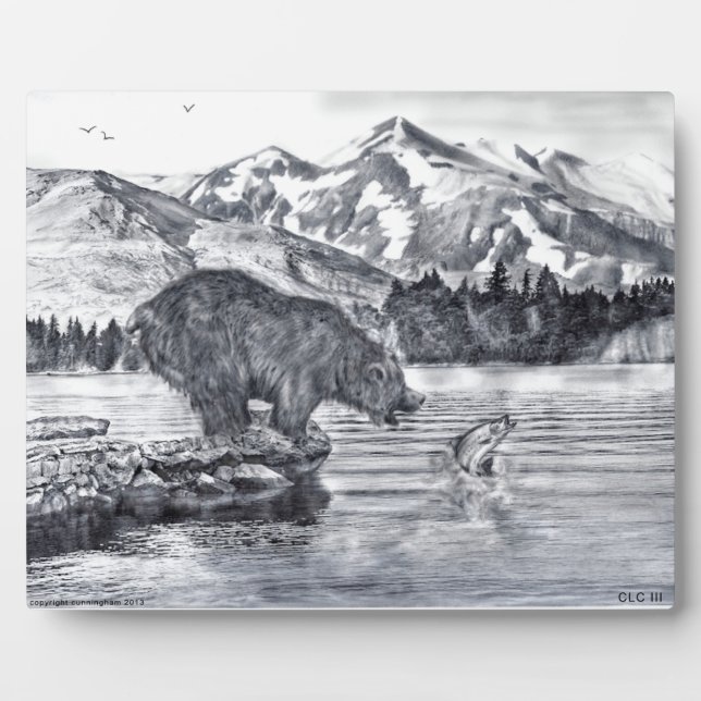 Placa Expositora Oso de pesca (Frente)