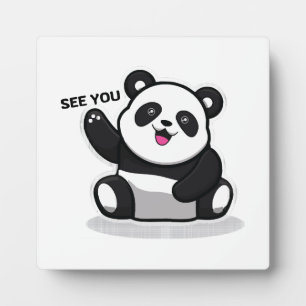 Placa Expositora oso panda adorable