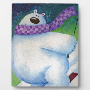 Placa Expositora Oso Polar de Esquí