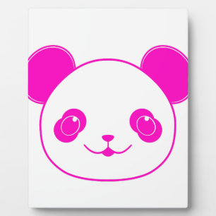 Placa Expositora Oso rosa Kawaii Panda