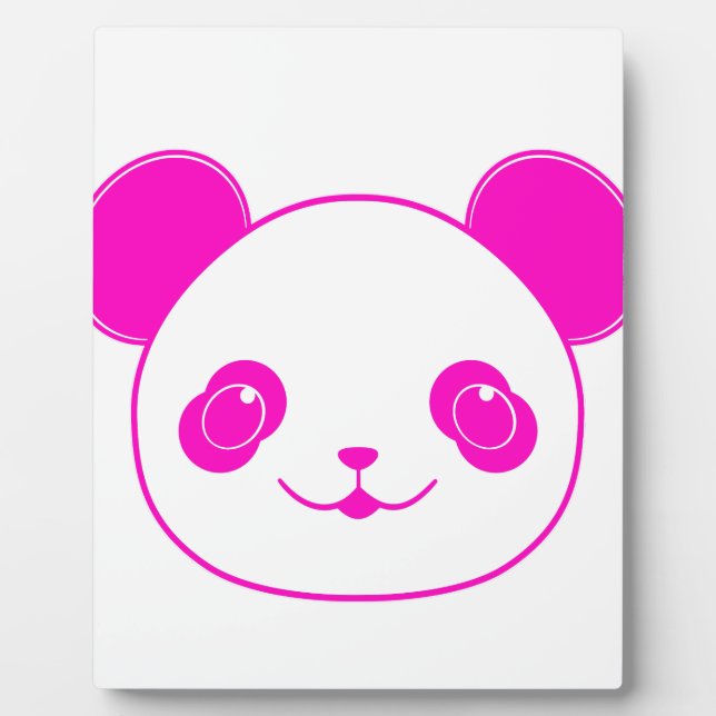 Placa Expositora Oso rosa Kawaii Panda (Frente)