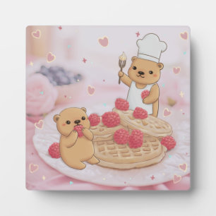 Placa Expositora Osos de peluche y gofres