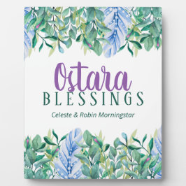 Placa Expositora Ostara Spring Equinox Foliage & Feathers Pagan
