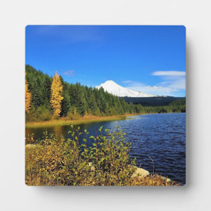 Placa Expositora Otoño en el lago Trillium, OR