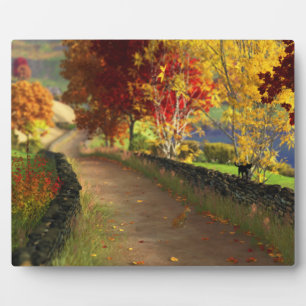 Placa Expositora Otoño en la planicie del vidrio