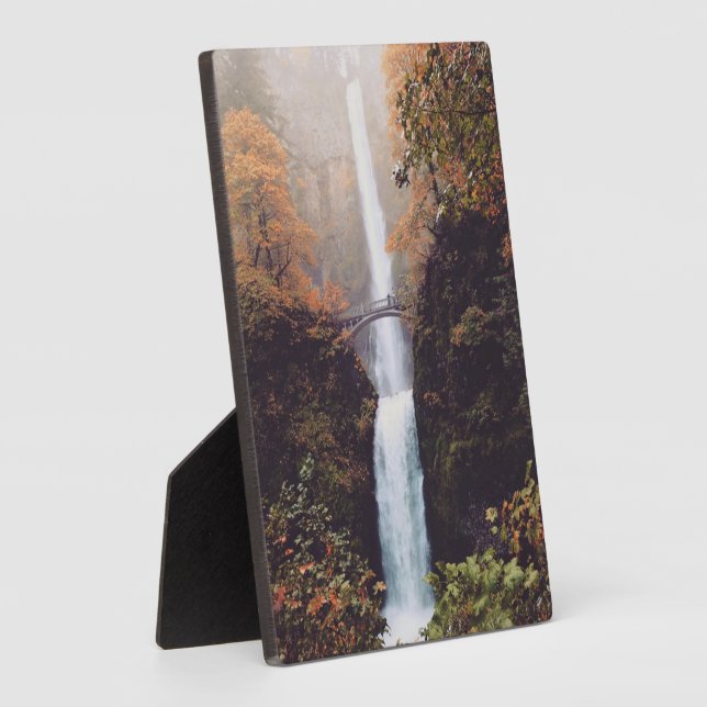 Placa Expositora Otoño en Multnomah Falls, OR (Lado)
