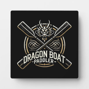 Placa Expositora Paddler de botes dragones, motivación de Carreras