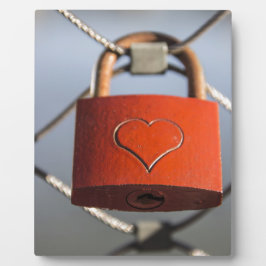 Placa Expositora Padlock del corazón de amor
