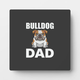 Placa Expositora Padre Bulldog Dibujo Amante de Perros