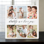 Placa Expositora Padre de familia - Collage de fotos del Día del Pa<br><div class="desc">Celebra a tu padre con el Collage de fotos Plaque del Día del Padre "Mejor Papá Nunca", un sincero homenaje al hombre que significa el mundo para ti. Esta placa de excelente fabricación presenta un collage de fotos de personalizable de alta calidad, que le permite mostrar recuerdos y momentos especiales....</div>