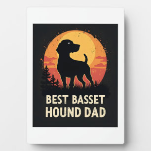 Placa Expositora Padre del Mejor Perro - Camiseta del Vintage Basse