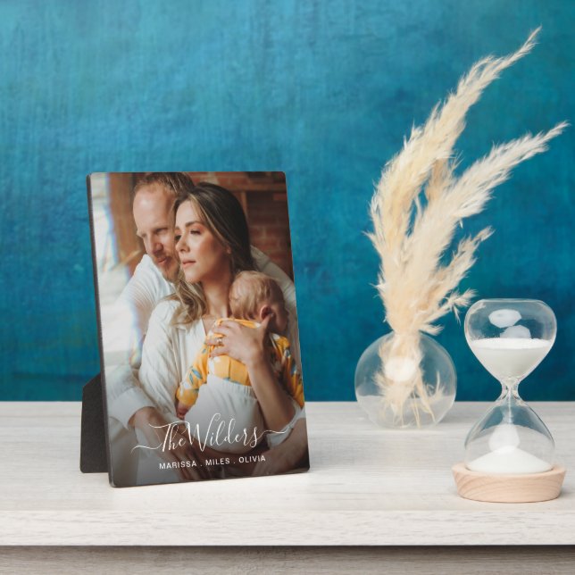 Placa Expositora Padres nuevos y foto de bebé (Lado)