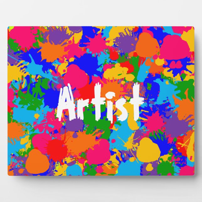 Placa Expositora Paint Splatter (Frente)