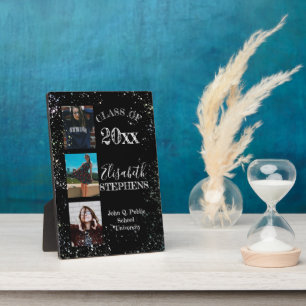 Placa Expositora Paint Splatters Class of 2024 Graduation Photo