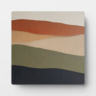 Placa Expositora Paisaje abstracto de capas terrosas