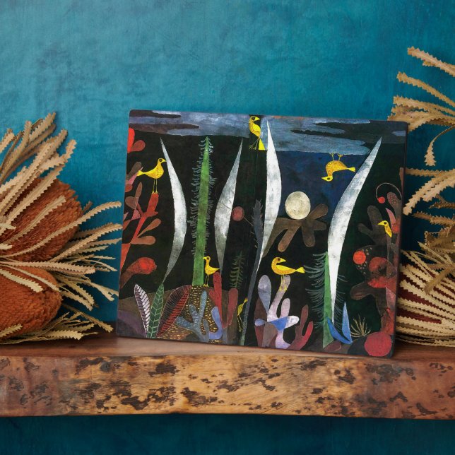 Placa Expositora Paisaje con aves amarillas | Paul Klee | (Lado)