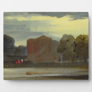 Placa Expositora Paisaje con Lake Scene (Lake Scene), anteriormente