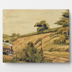 Placa Expositora Paisaje con Tren, 1854 (con c/c y lápiz sobre pape