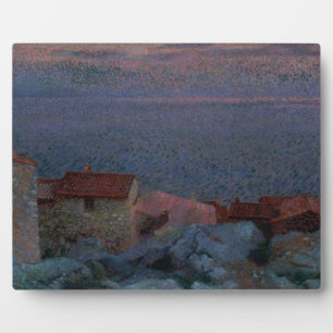 Placa Expositora Paisaje costero (aceite sobre lienzo)