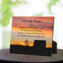 Paisaje de Silhouette Sunset de Serenity Prayer