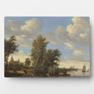 Placa Expositora Paisaje fluvial con ferry, 1649 (aceite sobre lien