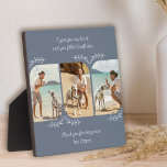 Placa Expositora Palabras de amor de Dog Dad 3 Collage de fotos ver<br><div class="desc">Elegante regalo de placa fotográfica para un padre de perro o es igual de fácil de personalizar para cualquier persona o miembro de la familia especial. La plantilla de fotos muestra 3 de tus fotos favoritas en formato vertical con esquinas redondeadas. Leído con una frase amorosa en un guión claro...</div>