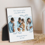 Placa Expositora Palabras de Collage de fotos vertical 3 para papá<br><div class="desc">Elegante regalo de placa fotográfica para un padre nuevo o un padre establecido - o es igual de fácil de personalizar para cualquier persona especial o miembro de la familia. La plantilla de fotos muestra 3 de tus fotos favoritas en formato vertical con esquinas redondeadas. Leído con una frase amorosa...</div>