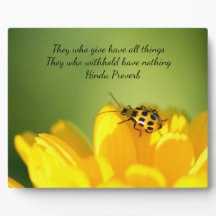 Palabras de sabiduría Tabletop Plaque con caballet