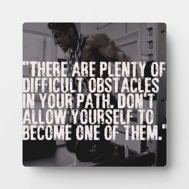 Placa Expositora Palabras Inspiradoras de trabajo: obstáculos (Frente)